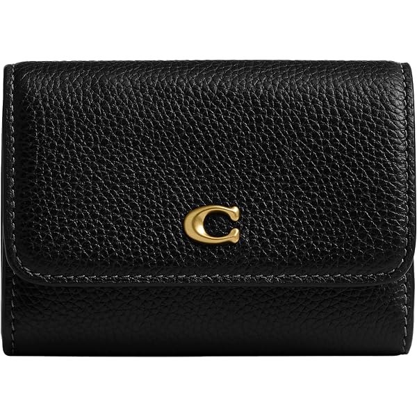 COACH Accordion Zip Wallet, Brass/Dark Stone, Long Zip Around